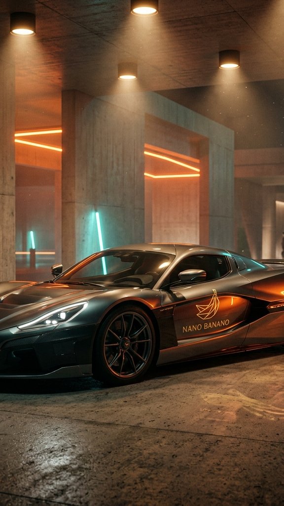 Nano Banano Futuristic Supercar render